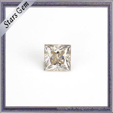 Square Glamour Princess Cut Weiß Synthetische Moissanite